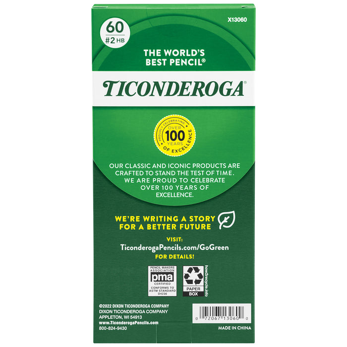 Ticonderoga DIX13480 Yellow #2 Pencils, 480 Count Class Pack
