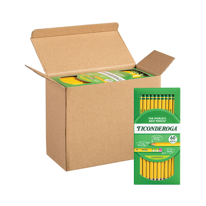 Ticonderoga DIX14634 #2 Yellow Pencils Master Pack, 240 Count