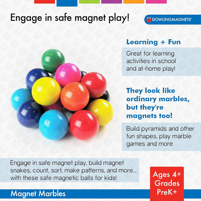Dowling Magnets DO-736606 Magnet Marbles, Pack of 20