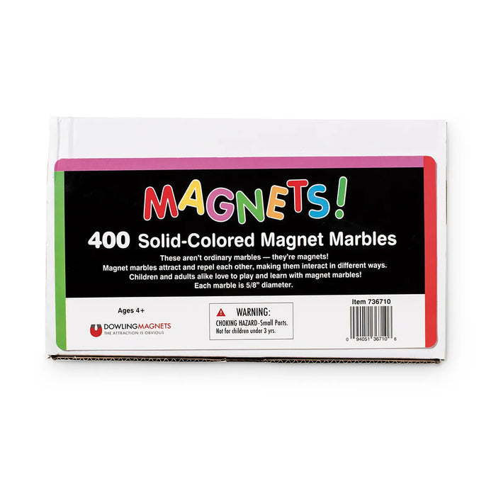Dowling Magnets DO-736710 Solid-Colored Magnet Marbles, Set of 400
