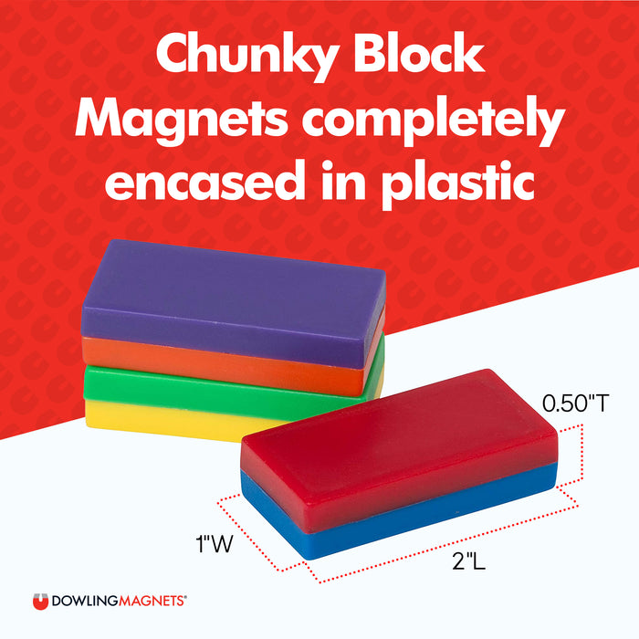 Dowling Magnets DO-MC15 Block Magnets Set, Pack of 12