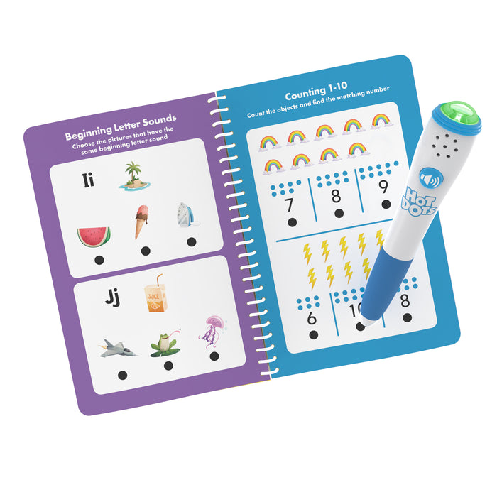 Educational Insights EI-2442 Hot Dots Preschool Essentials Reading & Math Workbook