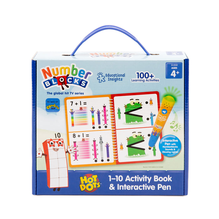 Educational Insights EI-2550 Hot Dots 1-10 Numberblocks Activity Book & Interactive Pen