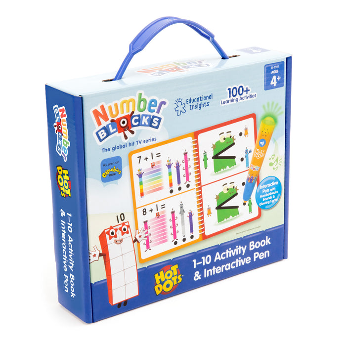 Educational Insights EI-2550 Hot Dots 1-10 Numberblocks Activity Book & Interactive Pen