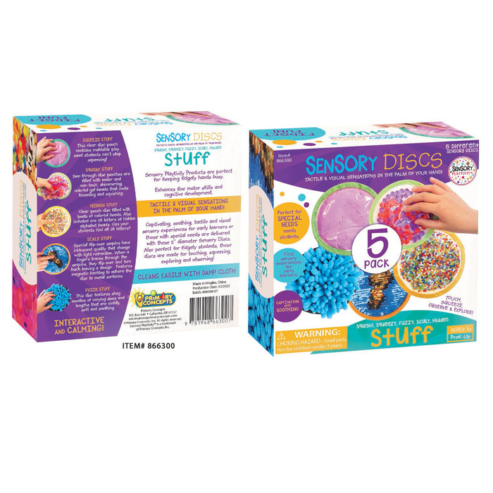 Sensory Playtivity ELP866300 Sensory Discs, Set of 5