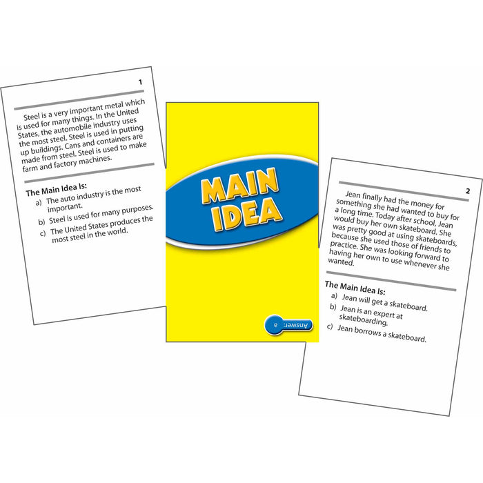 Edupress EP-3066 Main Idea Practice Cards, Levels 3.5-5.0