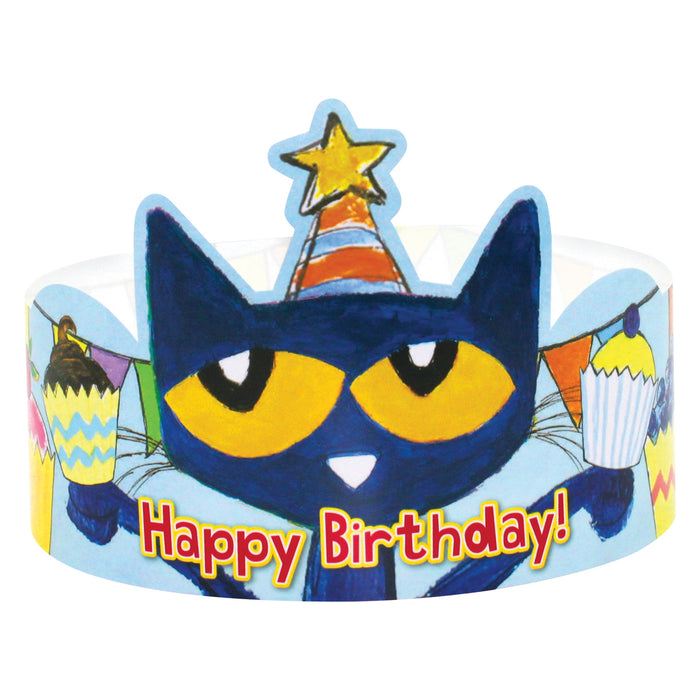 Teacher Created Resources EP-62000 Pete the Cat Happy Birthday Crowns, Pack of 30