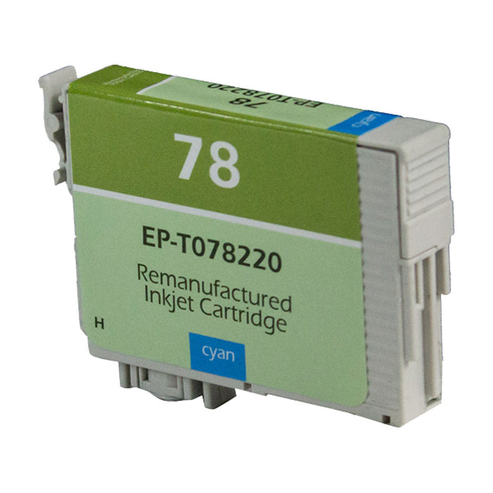 Remanufactured Epson 78 (T078220) InkJet Cartridge, Cyan, 9ML