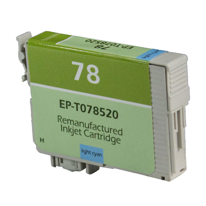 Remanufactured Epson 78 (T078520) InkJet Cartridge, Light Cyan, 9ML