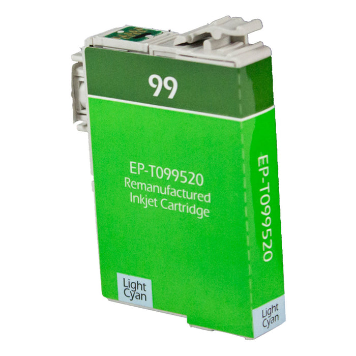 Remanufactured Epson 99 (T099520) InkJet Cartridge, Light Cyan, 450 Yield