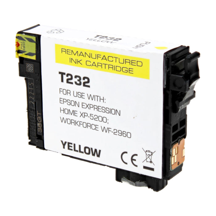 Remanufactured Epson 232 (T232420) InkJet Cartridge, Yellow, 140 Yield, 140 Yield
