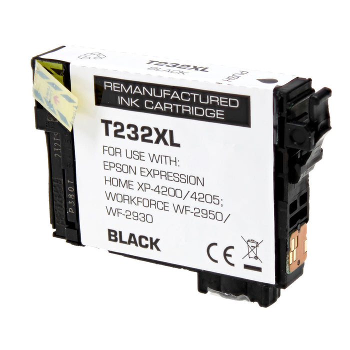 Remanufactured Epson 232Xl (T232XL120) InkJet Cartridge, Black, 380 High Yield, 380 High Yield