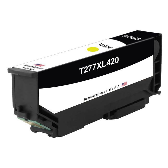 U.S. Remanufactured for Epson T277XL High Yield Yellow, T277XL420