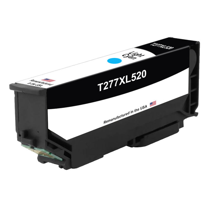 U.S. Remanufactured for Epson T277XL High Yield Light Cyan, T277XL520