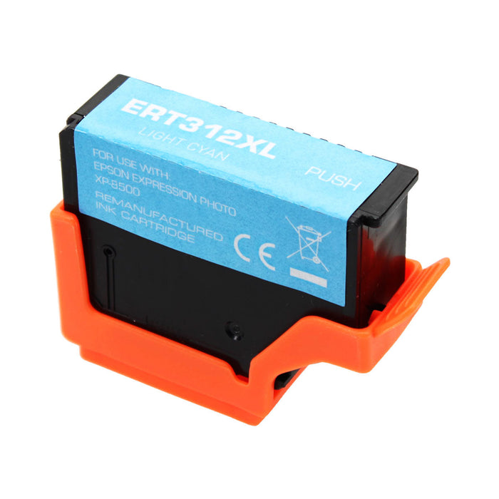 Epson T312XL T312XL520 Remanufactured High Yield Light Cyan Ink Cartridge