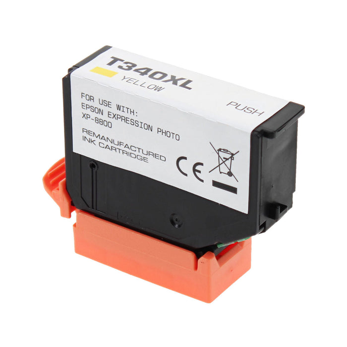 Remanufactured Epson 340XL (T340XL420) InkJet Cartridge, Yellow 830 High Yield