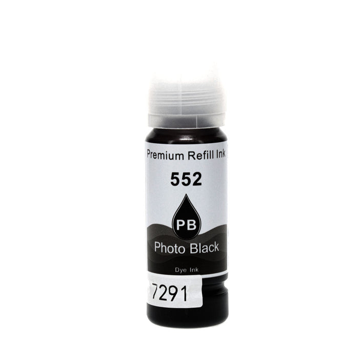 Remanufactured Epson 552 (T552120-S) Ink Bottle, Photo Black, 7300 Yield