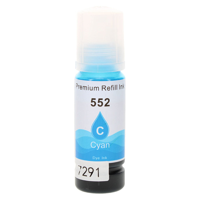 Remanufactured Epson 552 (T552220-S) Ink Bottle, Cyan 6200 Yield