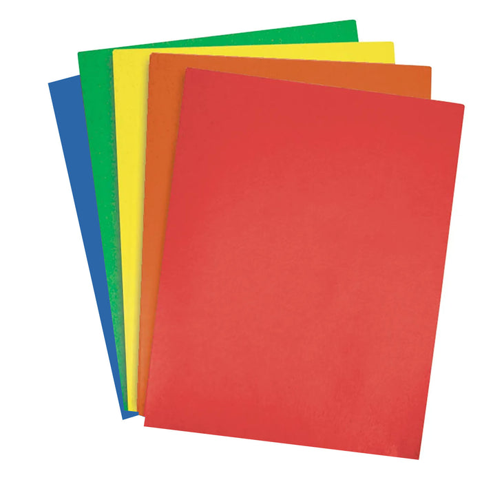 Oxford ESS50764 School Grade Twin Pocket Folder with Fasteners, Pack of 100
