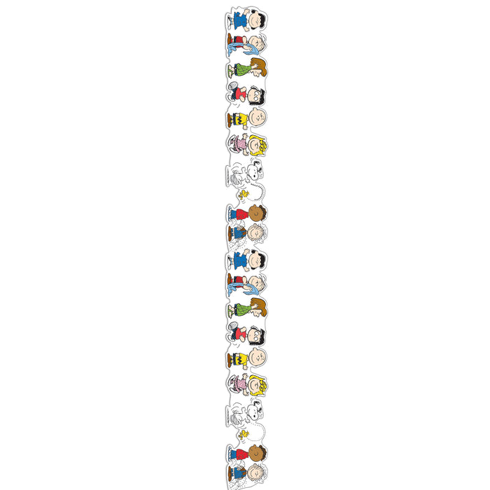 Eureka EU-846355 Peanuts Character Lineup Extra Wide Die-Cut Deco Trim, 37 Feet