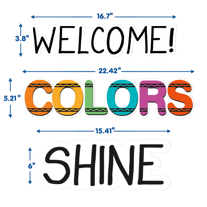 Eureka EU-847812 Crayola Let Your Colors Shine Bulletin Board Set