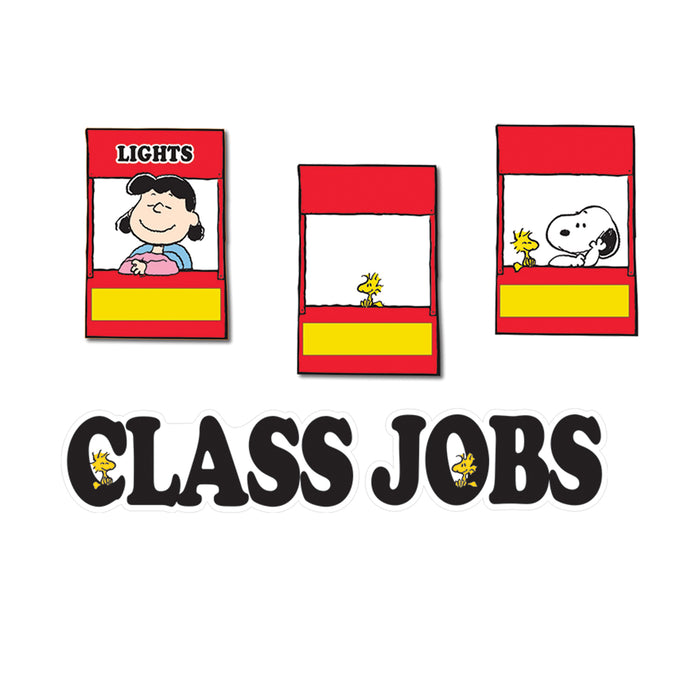 Eureka EU-847832 Peanuts Class Jobs Mini Bulletin Board Set, 47 Pieces