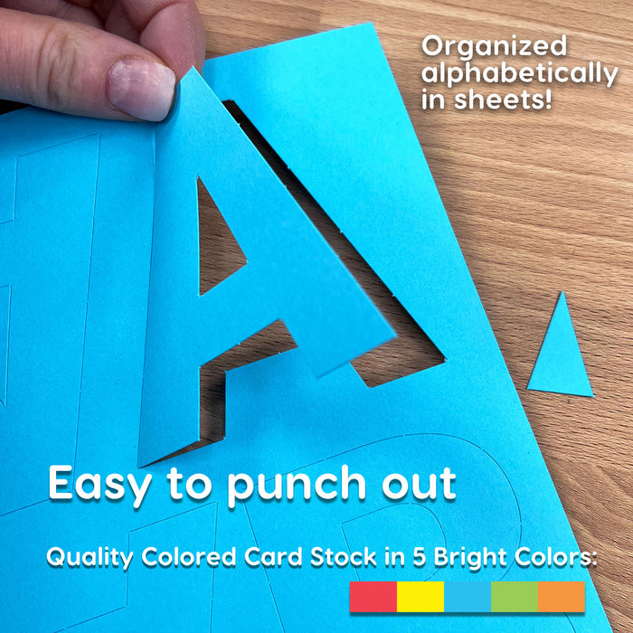 FreshCut Crafts FCC850054391179 Bulletin Board Letters & Numbers, Bright Colors, 1.5in & 3in, 710 Pieces