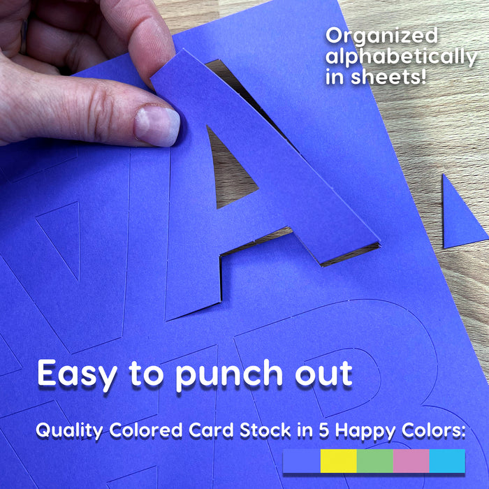 FreshCut Crafts FCC850054391186 Bulletin Board Letters & Numbers, Happy Colors, 1.5in & 3in, 710 Pieces