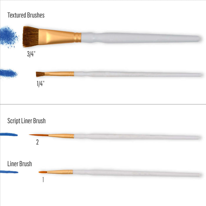 FolkArt FLK50536 Artist Variety Brush Set, 10-Piece Set