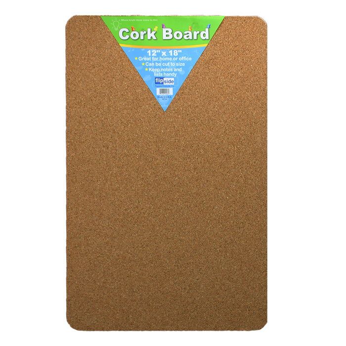 Flipside Products FLP10082 Cork Bulletin Board, 12" x 18"