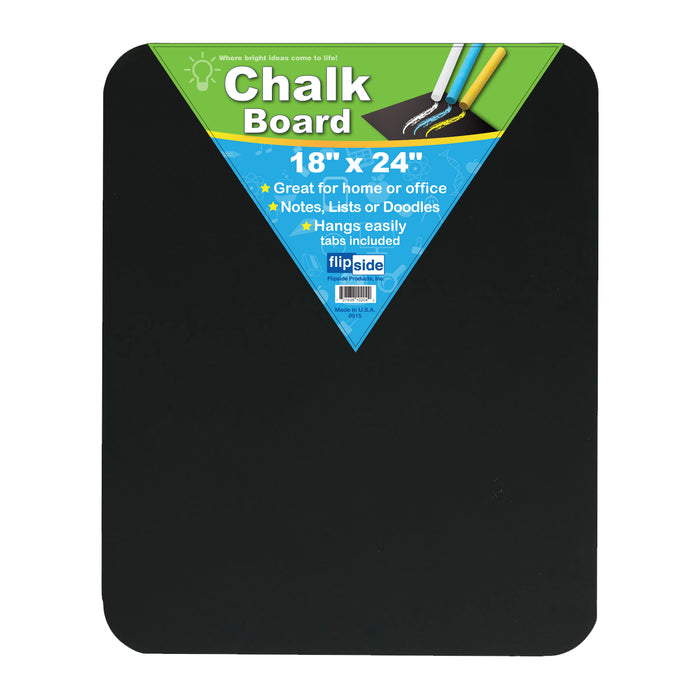 Flipside Products FLP10204 Chalk Board, Black, 18" x 24"