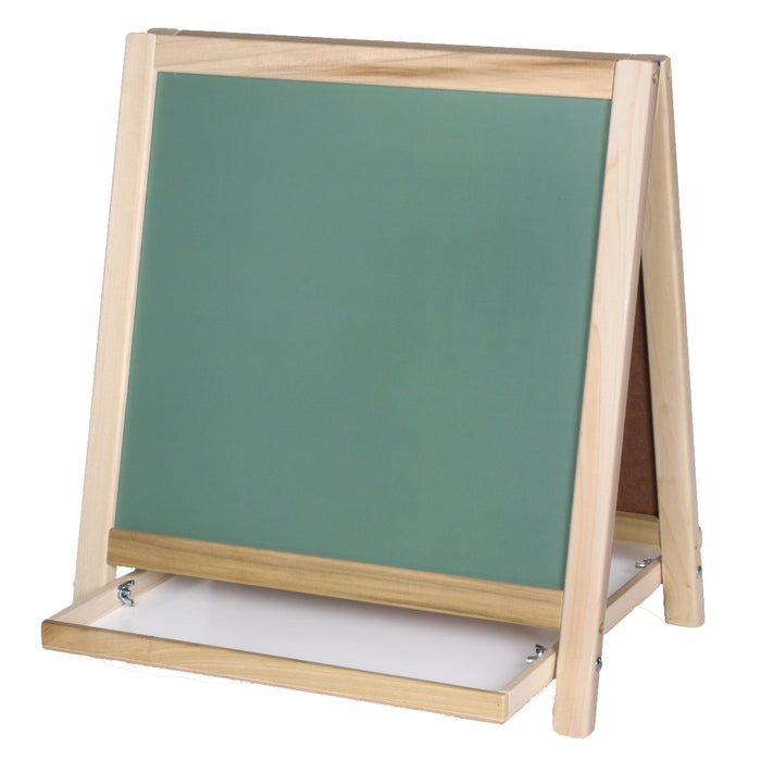 Crestline Products FLP17306 Magnetic Table Top Easel, Chalkboard/Whiteboard, 18.5" x 18"