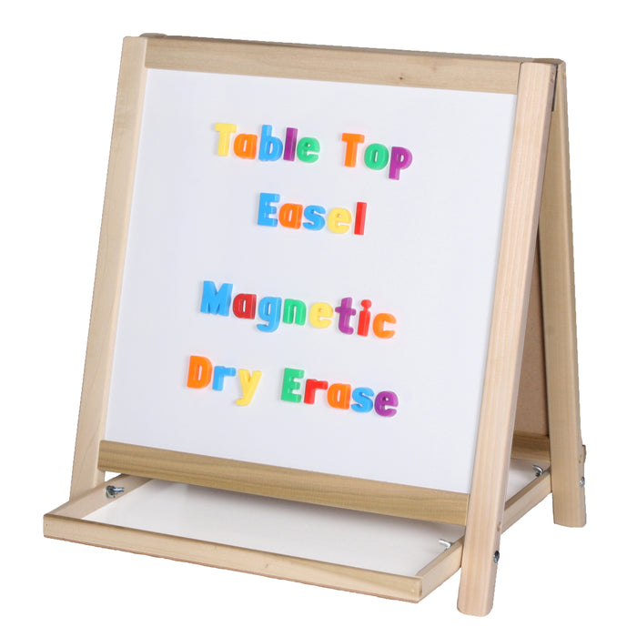 Crestline Products FLP17306 Magnetic Table Top Easel, Chalkboard/Whiteboard, 18.5" x 18"