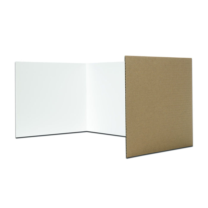 Flipside Products FLP61848 Corrugated Privacy Shield, 18" x 48", White, Pack of 24
