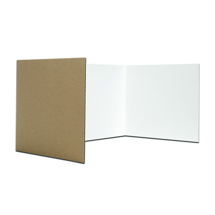 Flipside Products FLP61848 Corrugated Privacy Shield, 18" x 48", White, Pack of 24