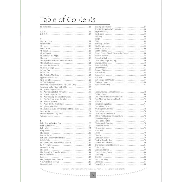 Gryphon House GR-18492 The Complete Book and CD Pack of Rhymes, Songs, Poems, Fingerplays, and Chants