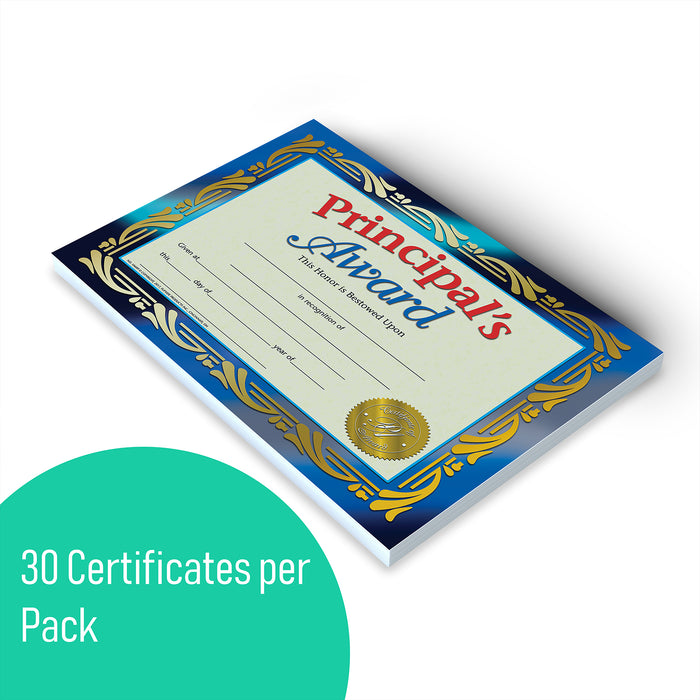 Hayes Publishing H-VA689 Principal's Award, 8-1/2" x 11", 30/set