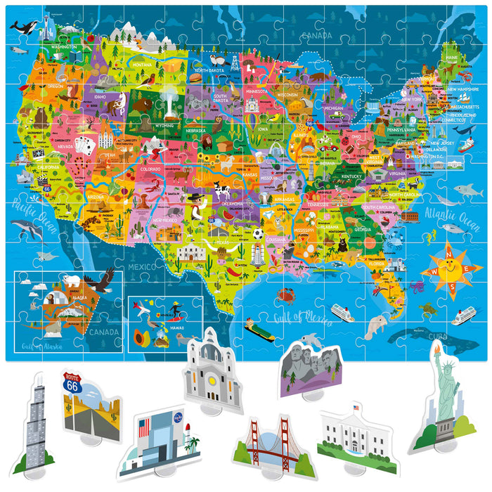 Headu HDUMU57946 Discover the USA Puzzle