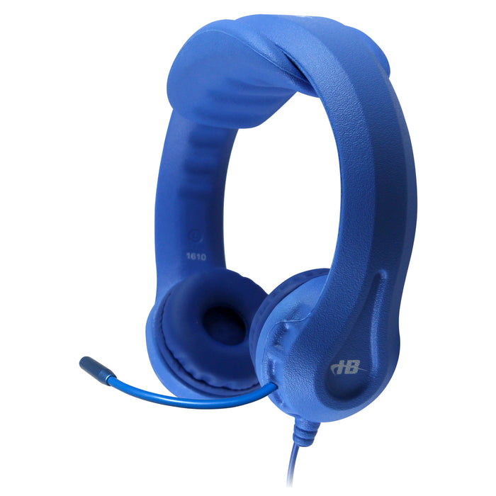 HamiltonBuhl HECKFX2UBLU Kids Blue Flex-Phone USB Headset with Gooseneck Microphone