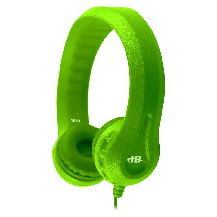 HamiltonBuhl HECKIDSGRN Flex-Phones Single Construction Foam Headphones - Green
