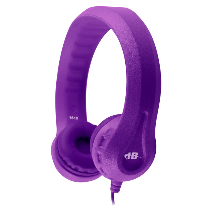 HamiltonBuhl HECKIDSPPL Flex-Phones Single Construction Foam Headphones - Purple