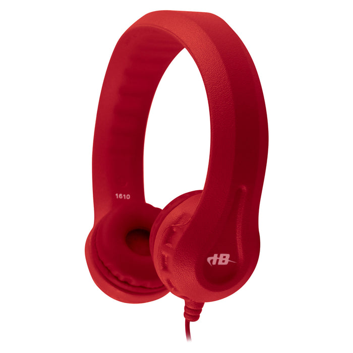 HamiltonBuhl HECKIDSRED Flex-Phones, Foam Headphones, Red