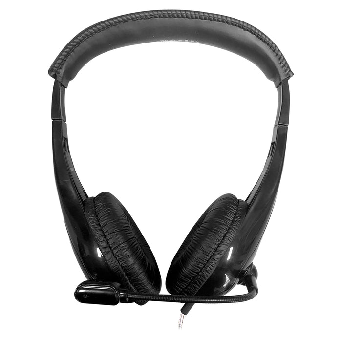 HamiltonBuhl HECM8BK2 Motiv8 TRRS Classroom Headset with Gooseneck Mic and In-line Volume Control