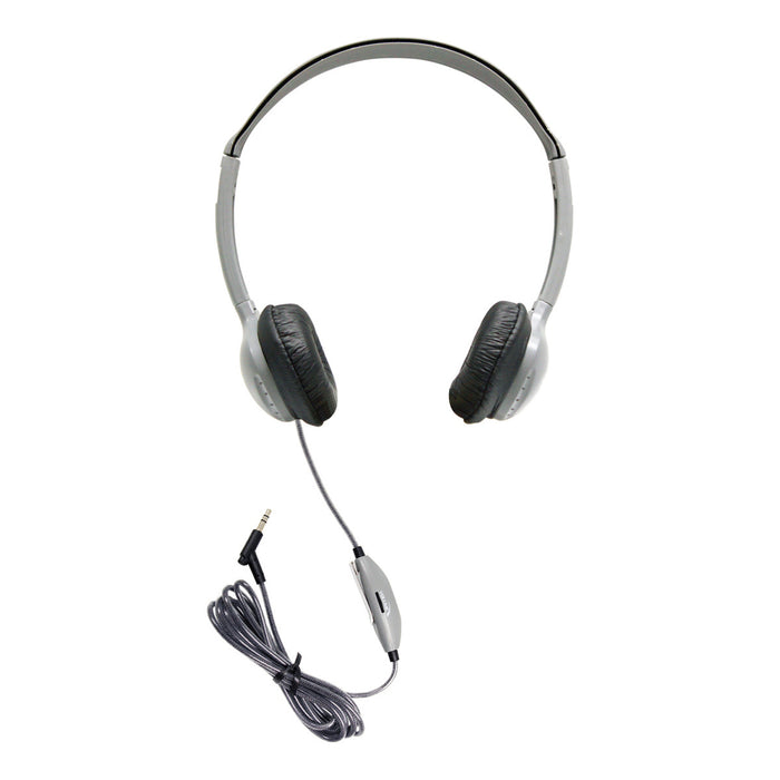HamiltonBuhl HECMS2LV SchoolMate&trade; On-Ear Stereo Headphone with Leatherette Cushions and In-Line Volume Control