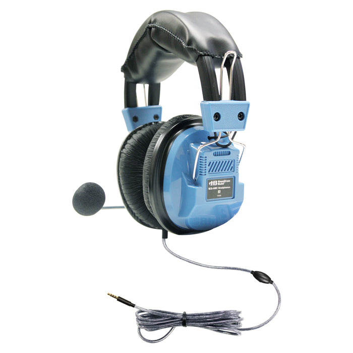 HamiltonBuhl HECSCGAMV Deluxe Headset with Gooseneck Mic and In-Line Volume Control plus TRRS Plug