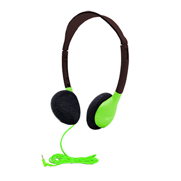 HamiltonBuhl HECSOPHA2GRN Sack-O-Phones, 10 Personal Headphones in a Carry Bag, Green