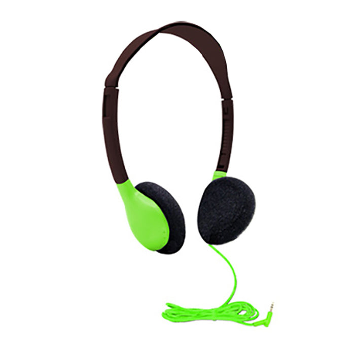 HamiltonBuhl HECSOPHA2GRN Sack-O-Phones, 10 Personal Headphones in a Carry Bag, Green
