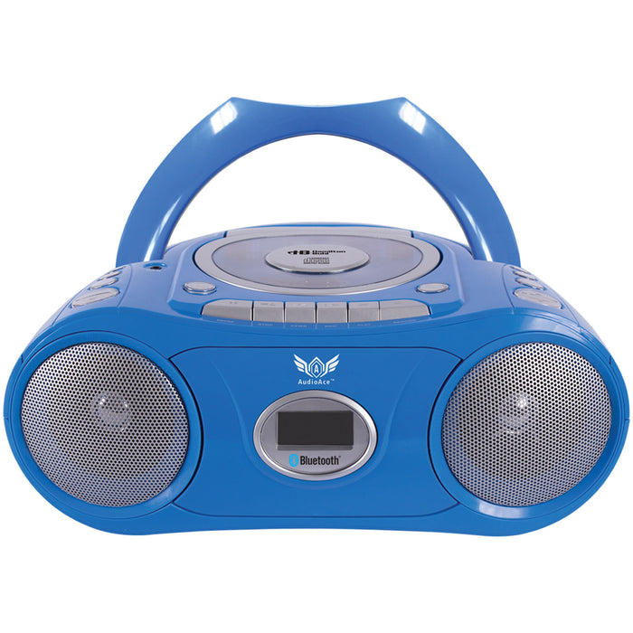 HamiltonBuhl HECWNCCD3856SV 6 Person Listening Center with Bluetooth CD/Cassette/FM Boombox and Deluxe Over-Ear Headphones