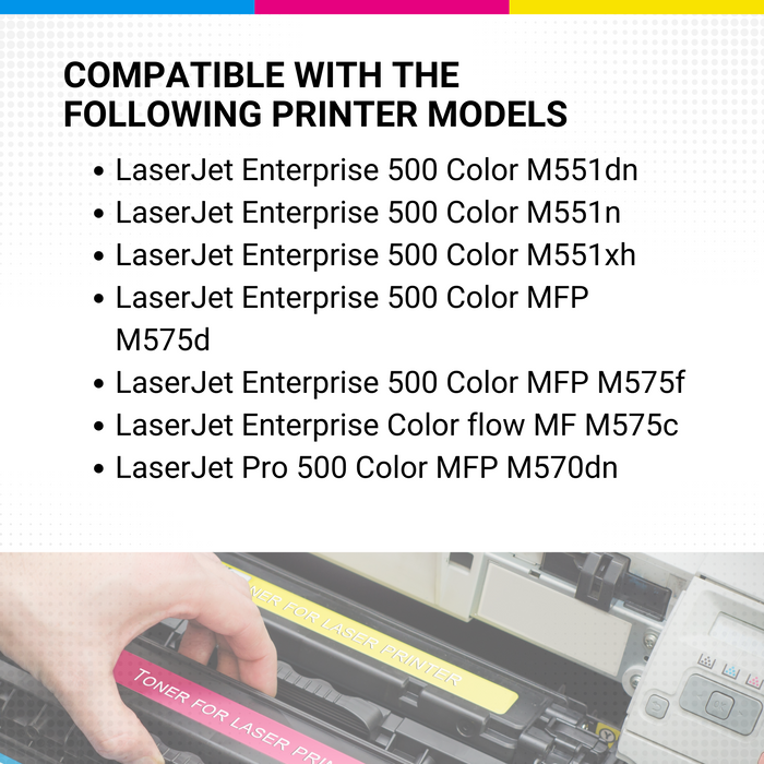 HP CE400A Color Laserjet M551n507A Black Toner HEWLETT-PACKARD