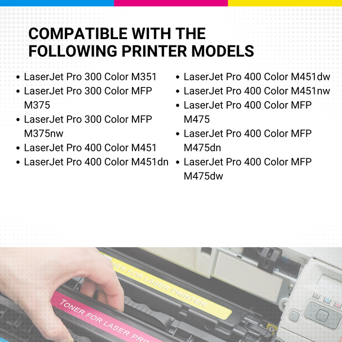 HP CE410A Color Laserjet M451nw305A Black Toner HEWLETT-PACKARD